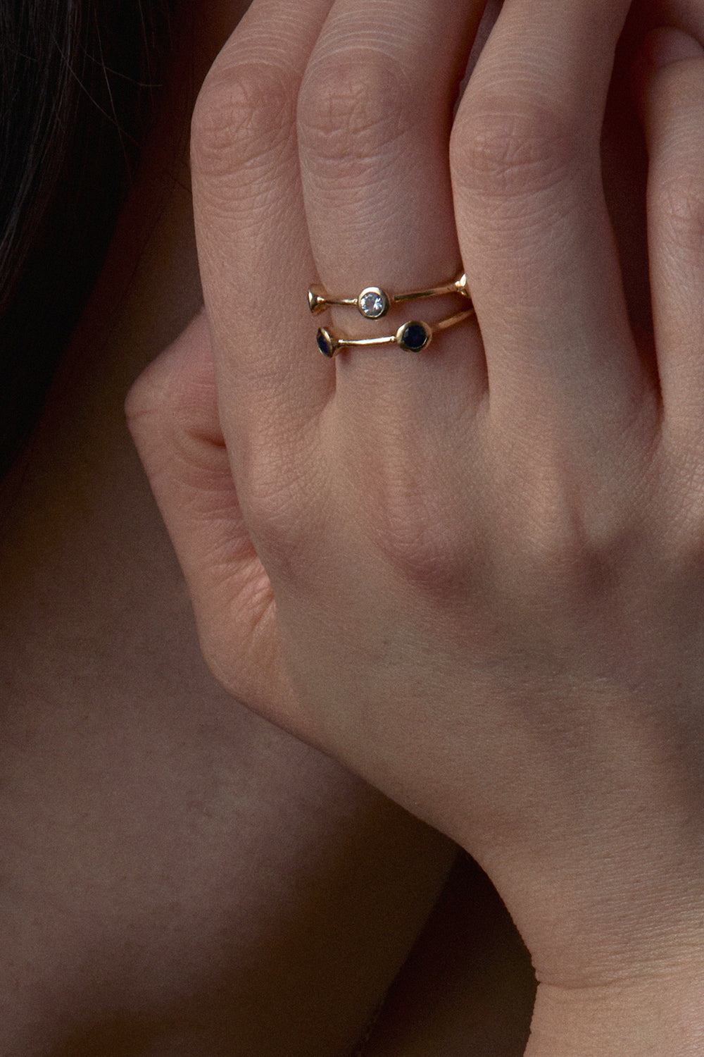 ルネサンス クラウン ファイブ ブルーサファイア リング