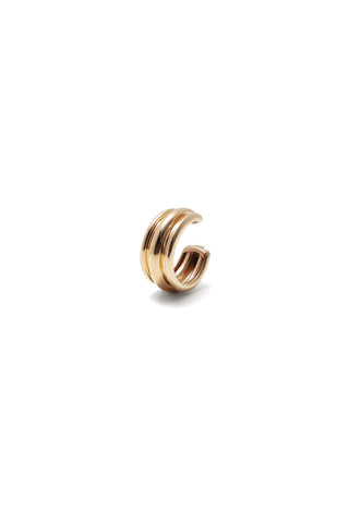 10K GOLD FLAT POTTERY VESSEL EAR CUFF