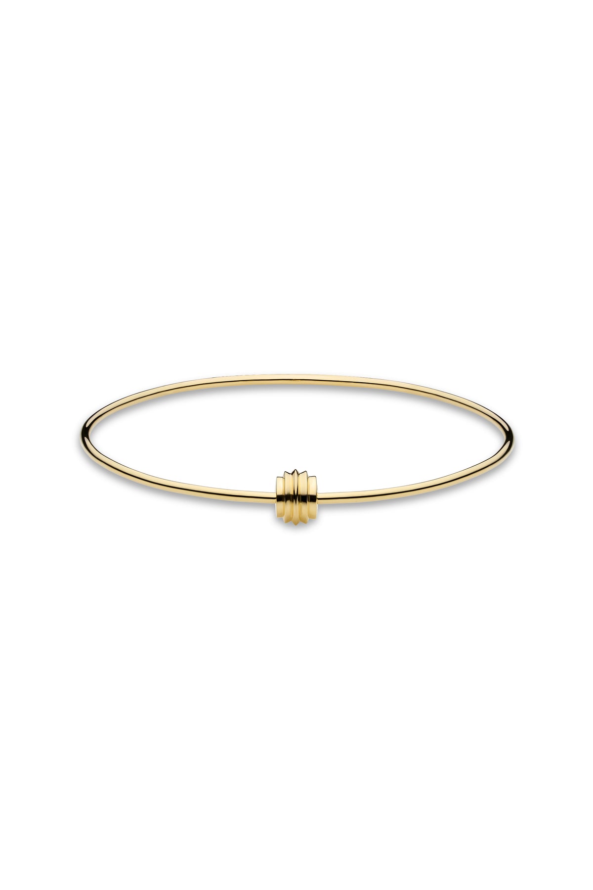 10K GOLD ESSENTIAL RIBBED SILHOUETTE BANGLE