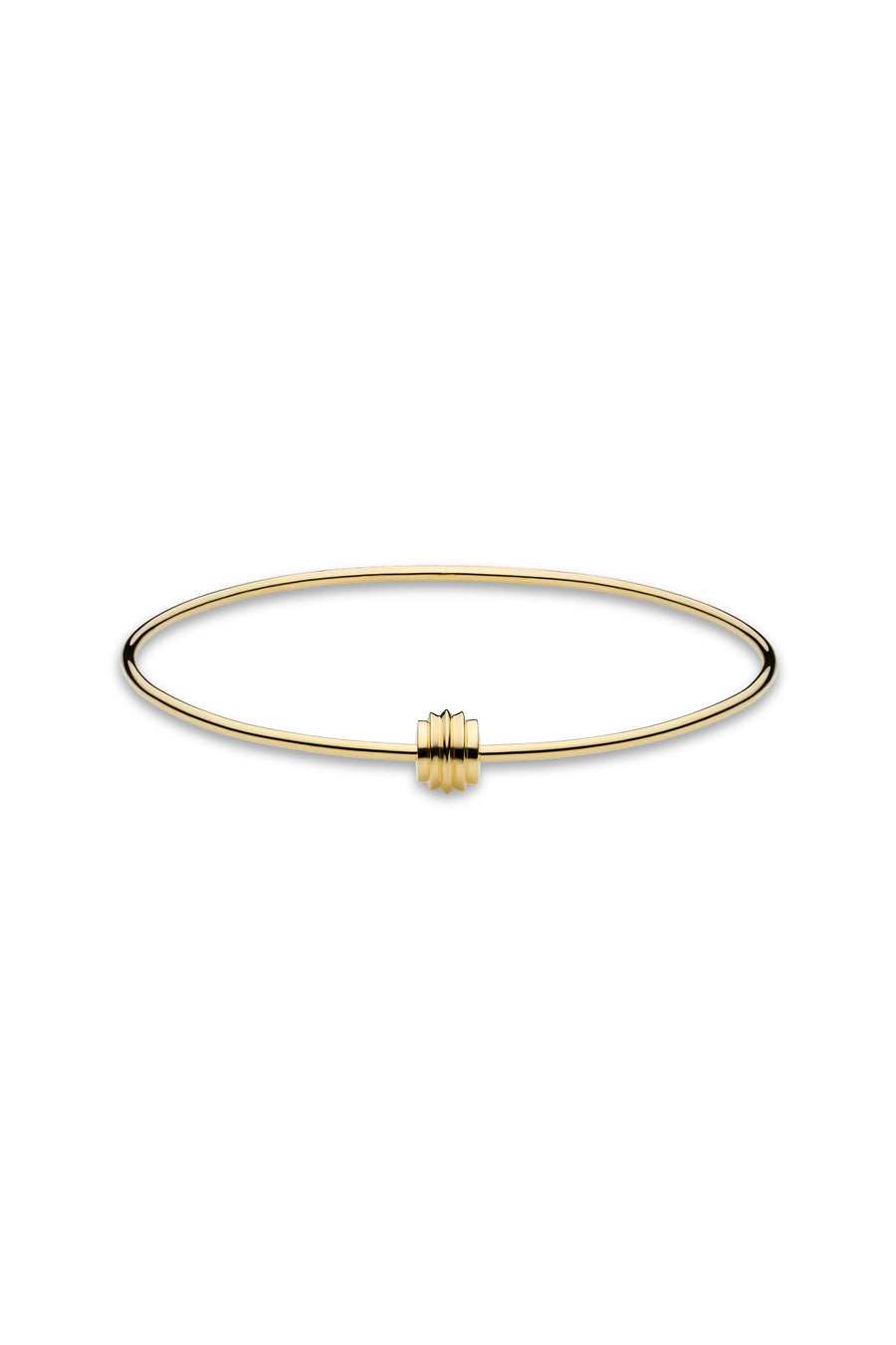 10K GOLD ESSENTIAL RIBBED SILHOUETTE BANGLE