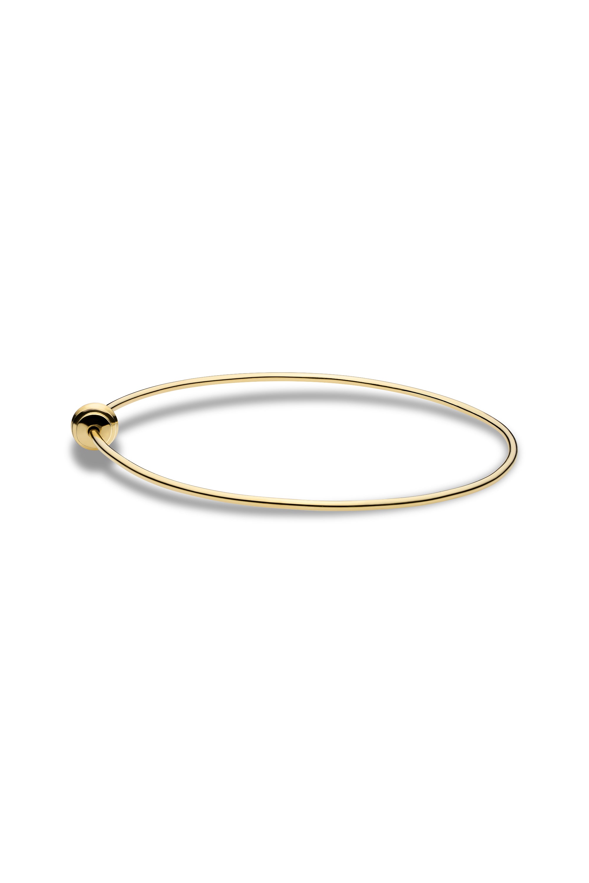 10K GOLD ESSENTIAL RIBBED SILHOUETTE BANGLE