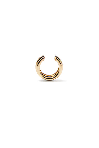 10K GOLD FLAT POTTERY VESSEL EAR CUFF