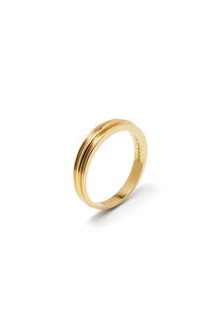 18K GOLD FLAT POTTERY VESSEL RING