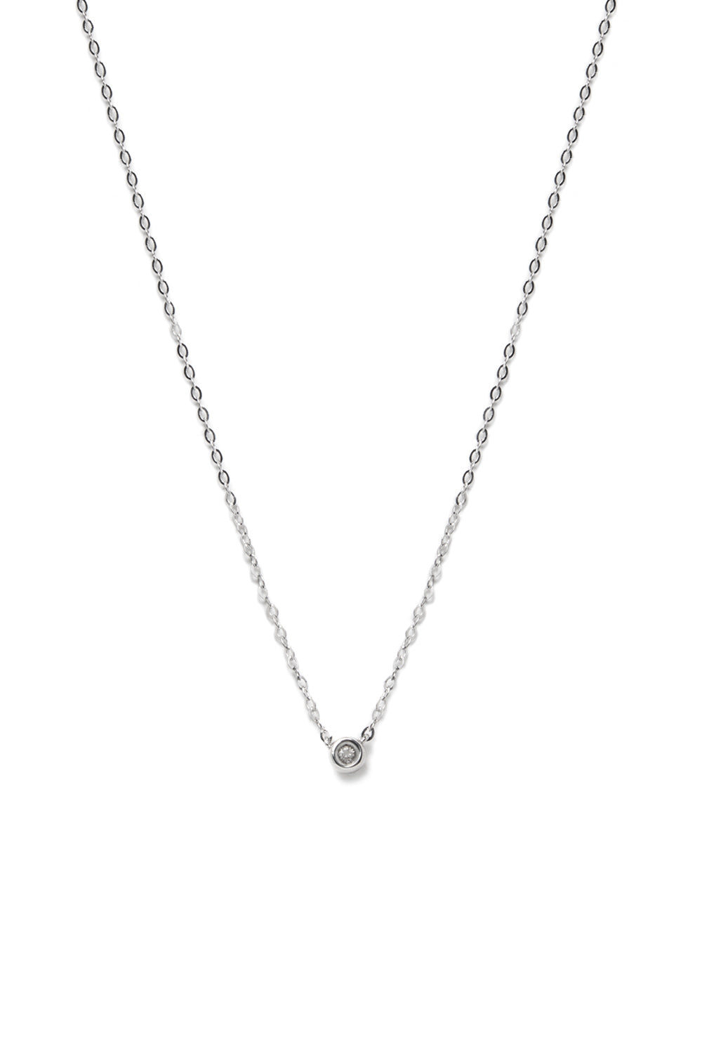 18K WHITE GOLD DIA PERFECTION NECKLACE SMALL