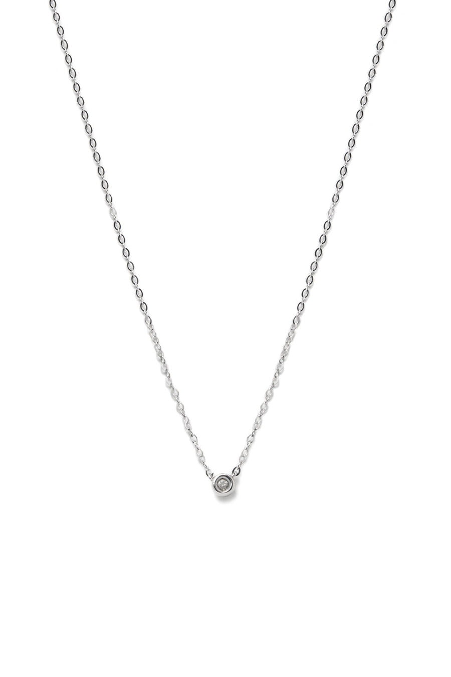 18K WHITE GOLD DIA PERFECTION NECKLACE SMALL