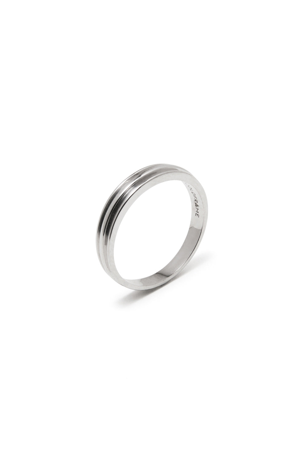 18K WHITE GOLD FLAT POTTERY VESSEL RING