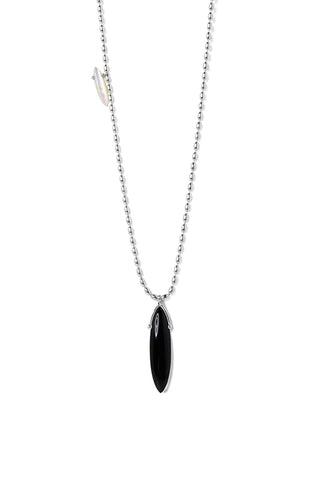 BOHO OVAL ONYX SHELL NECKLACE