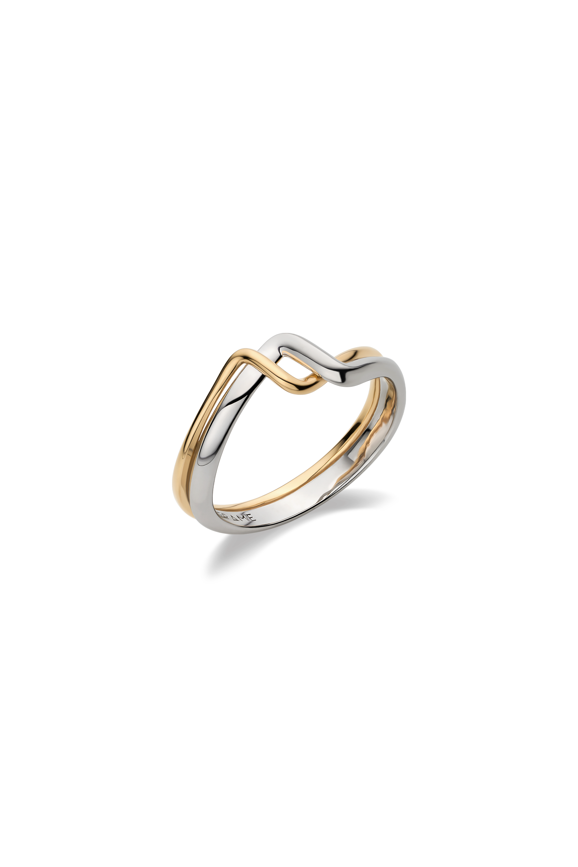 10K TRESSE BICOLOR RING