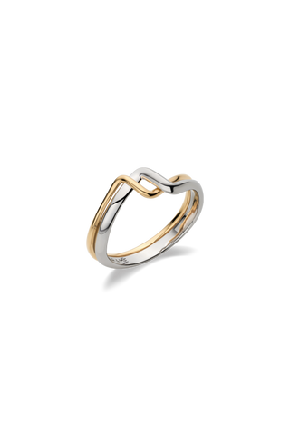 10K TRESSE BICOLOR RING