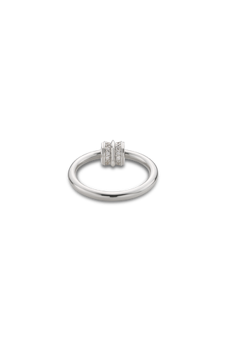 ESSENTIAL RIBBED PAVE RING