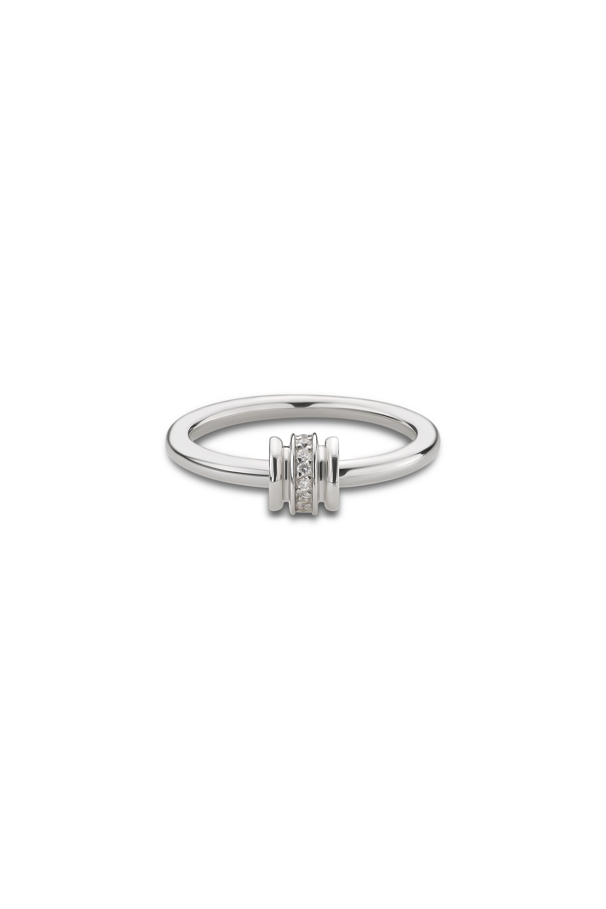 POTTERY VESSEL PAVE RING
