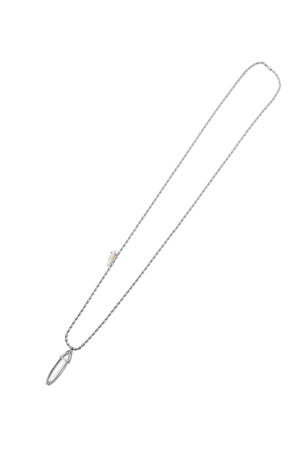 BOHO OVAL QUARTZ SHELL NECKLACE