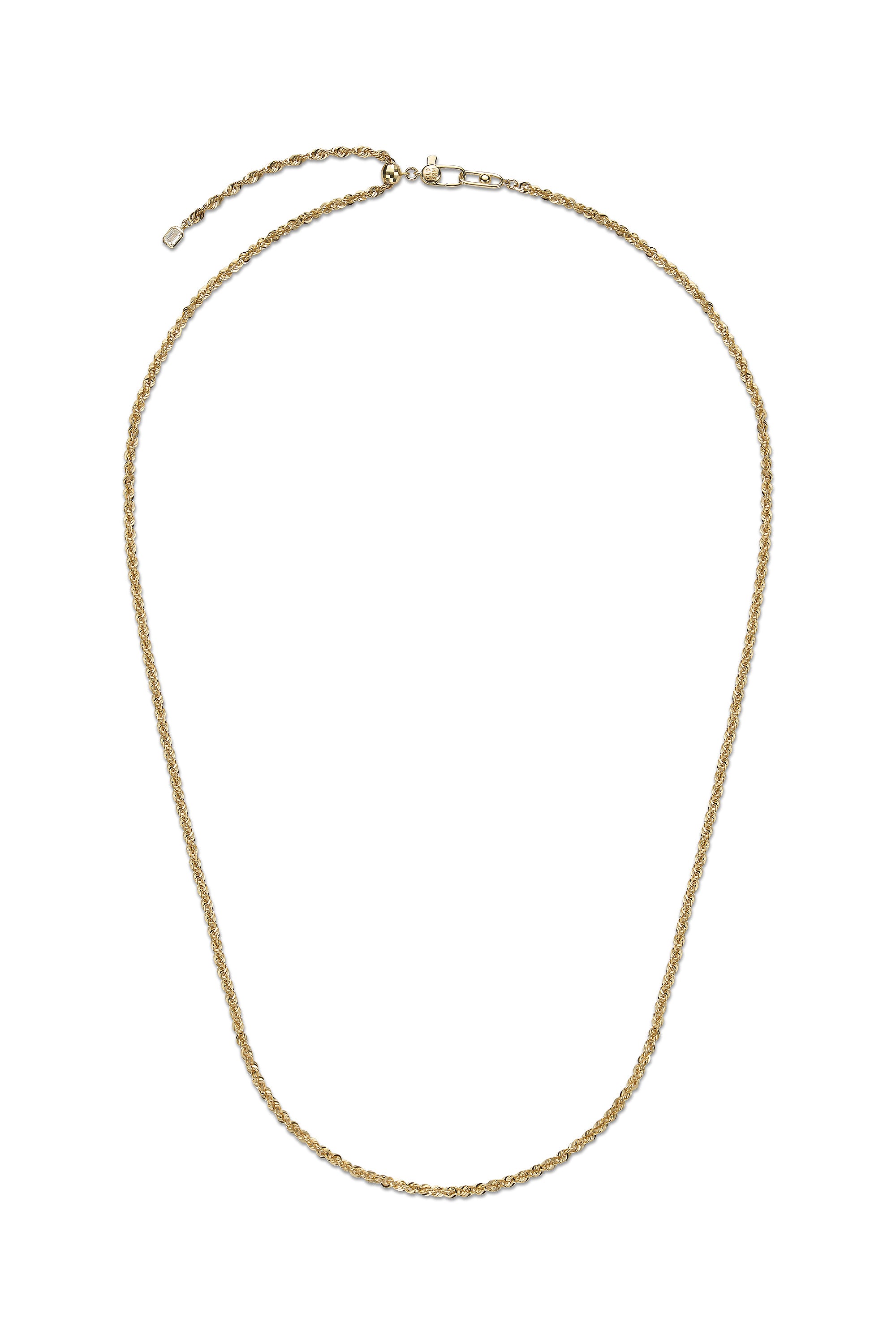 FREE LENGTH ROPE NECKLACE IN GOLD