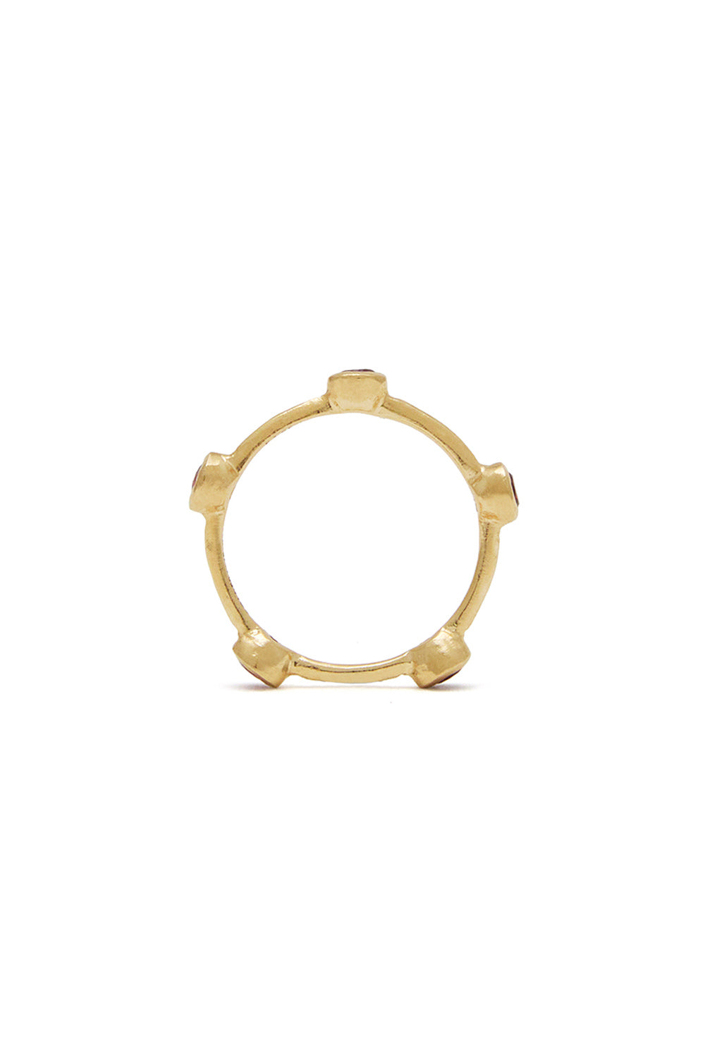 ルネサンス クラウン ファイブ レッドサファイア リング