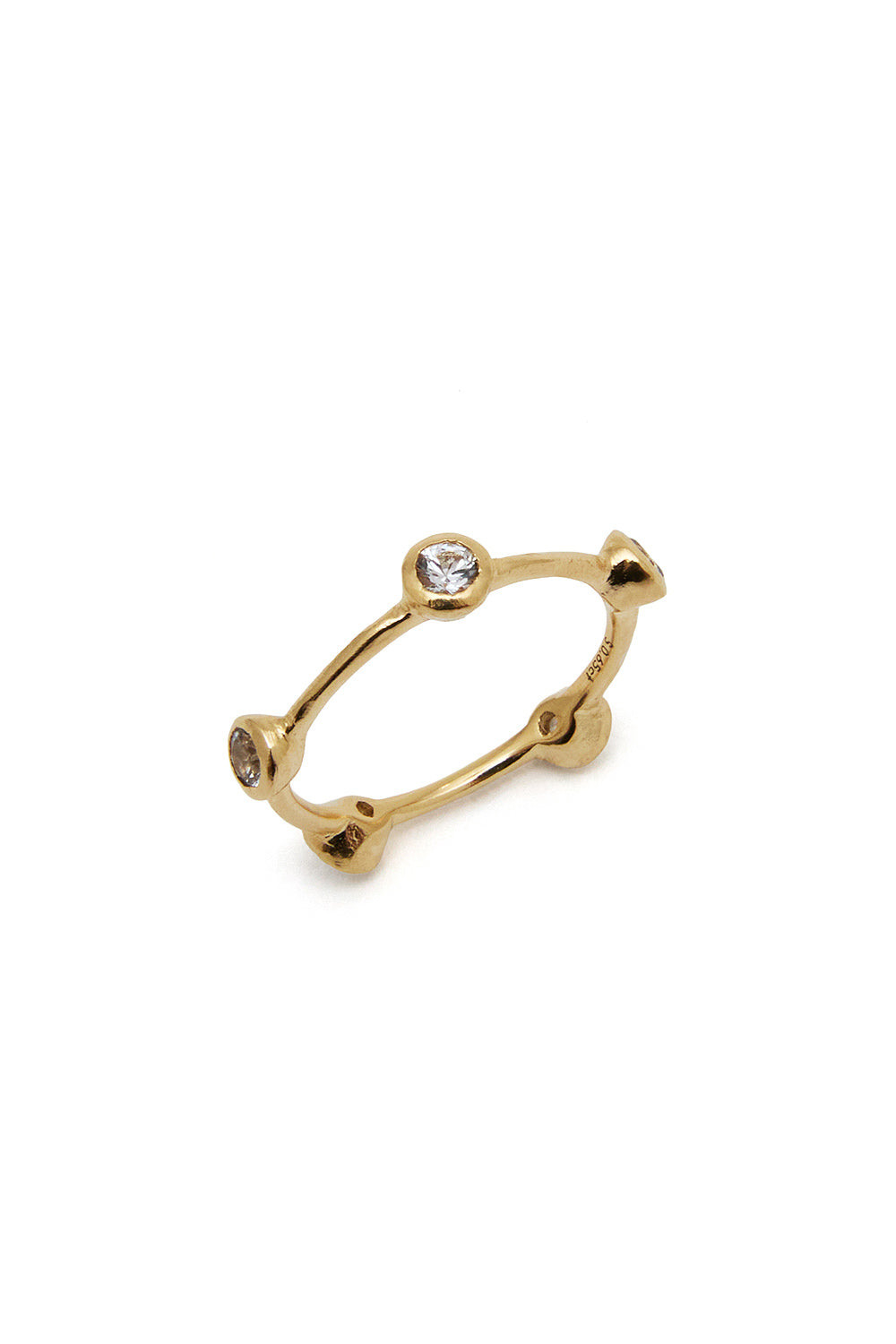 ルネサンス クラウン ファイブ ホワイトサファイア リング