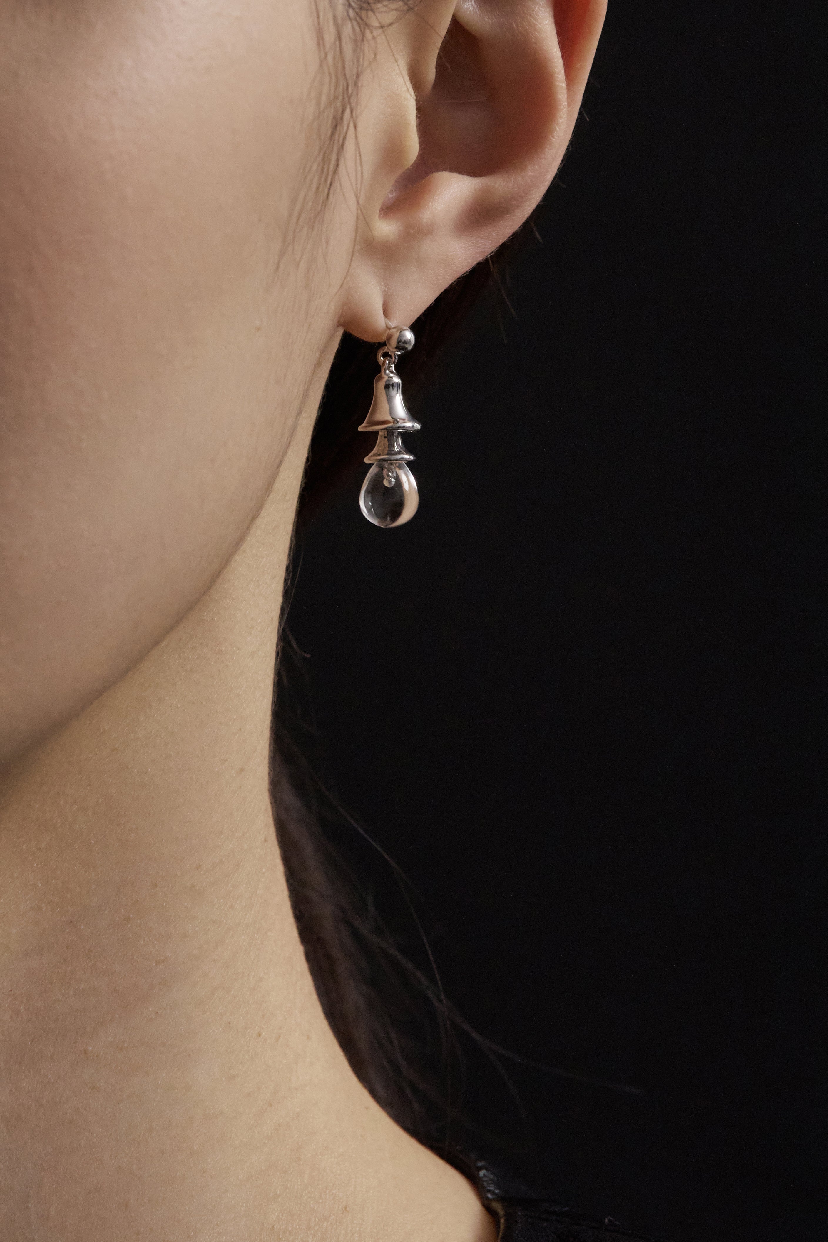 COLORLESS BELL EARRINGS