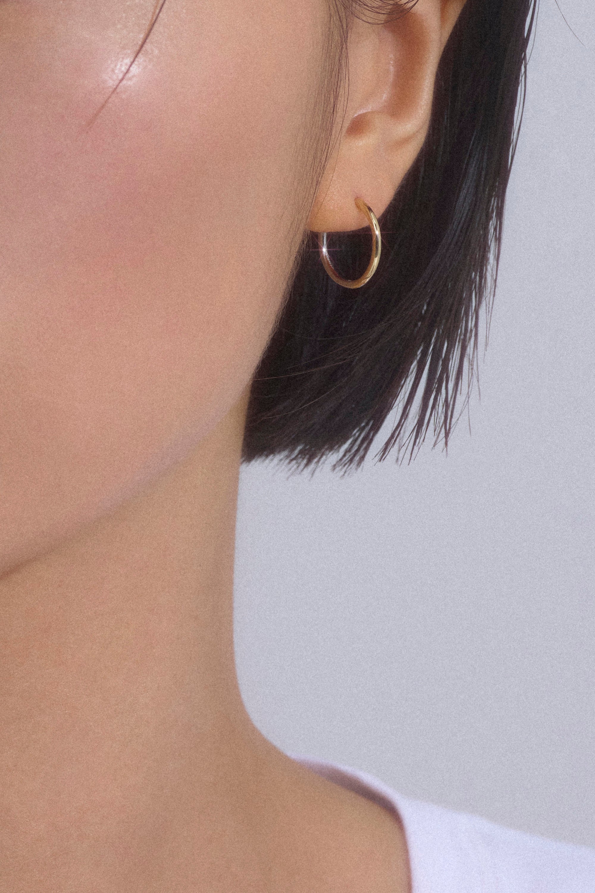 DEUX 10K BICOLOR GOLD HOOP EARRINGS LARGE