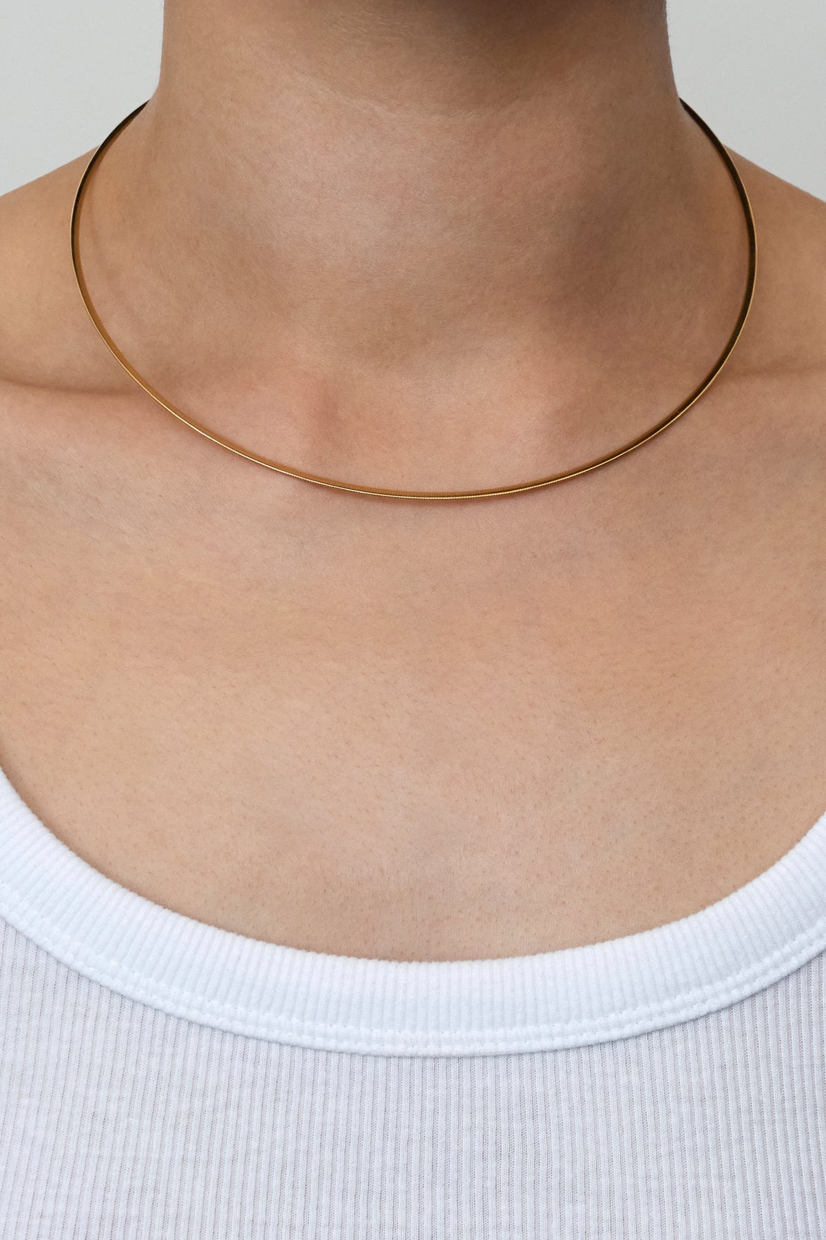 DUAL SQUARE NECKLACE 2.0MM IN GOLD & WHITE GOLD