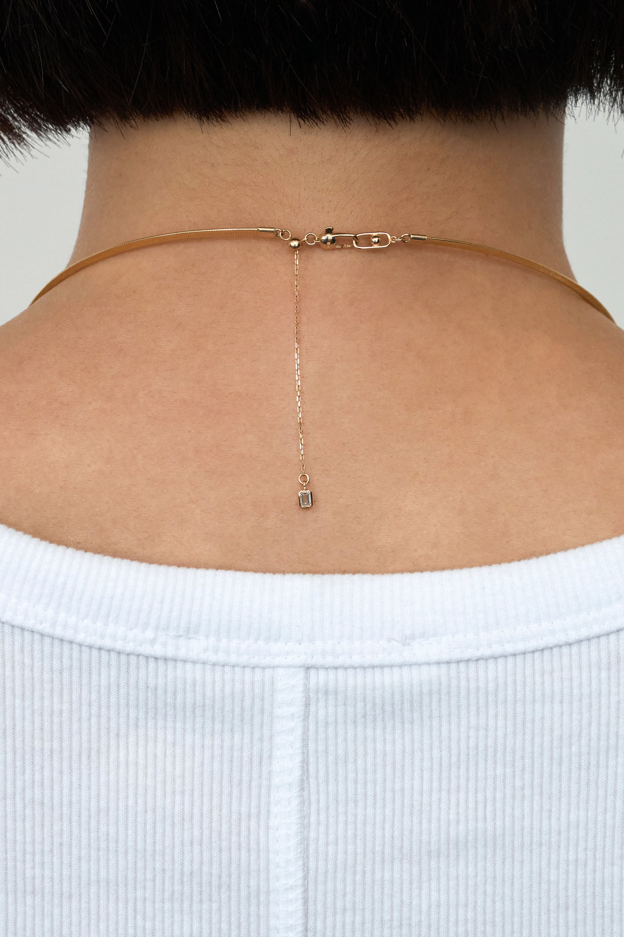 DUAL SQUARE NECKLACE 2.0MM IN GOLD & WHITE GOLD