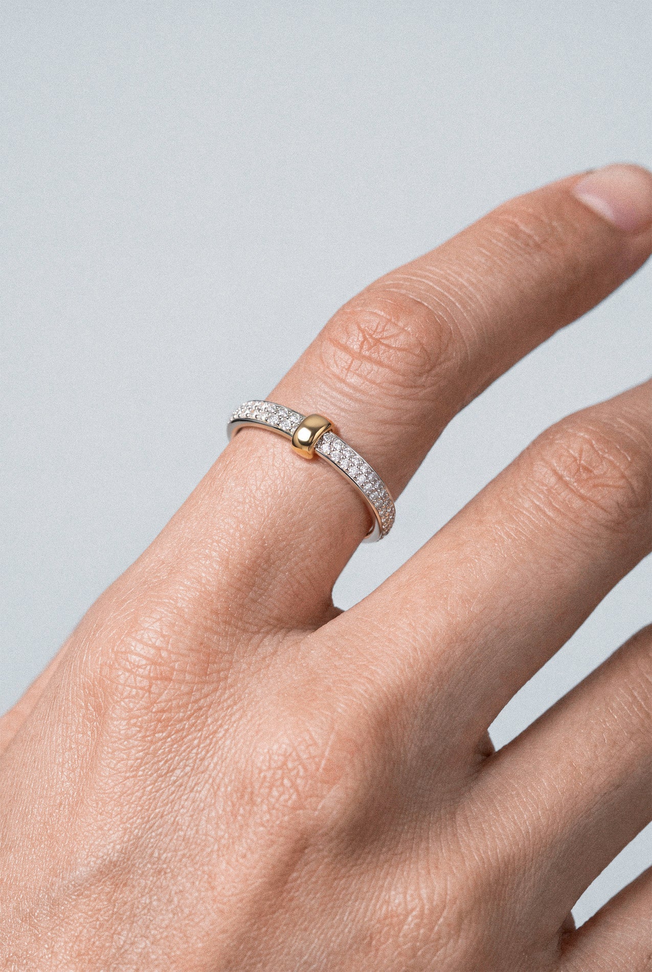 ORBIT PAVE DIAMOND & 10K GOLD RING
