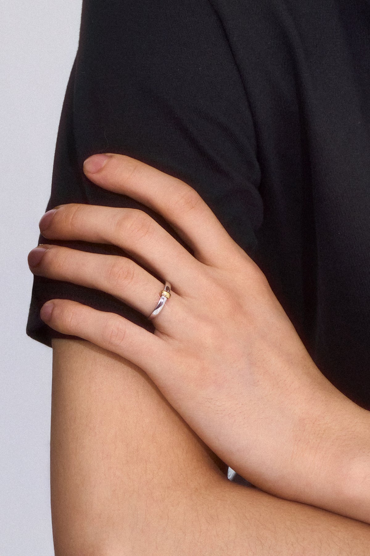 ORBIT SILVER & 10K GOLD RING
