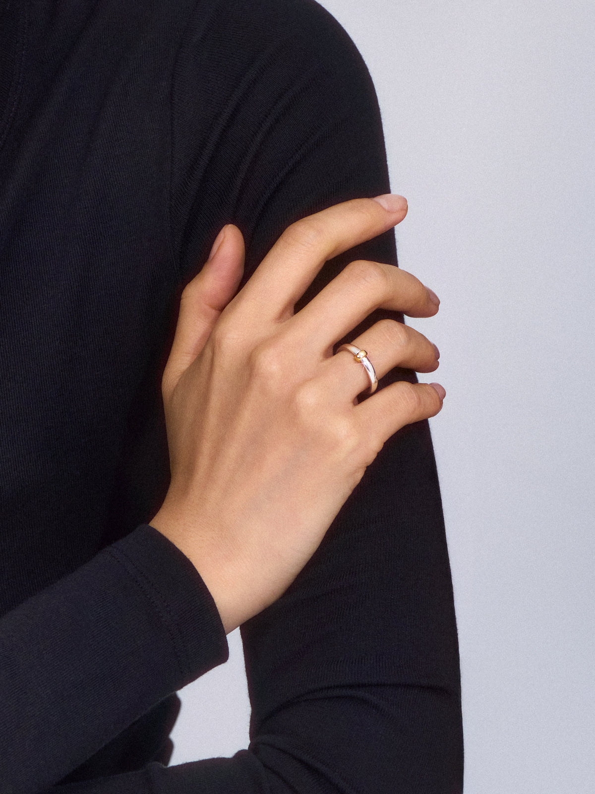 ORBIT SILVER & 10K GOLD RING