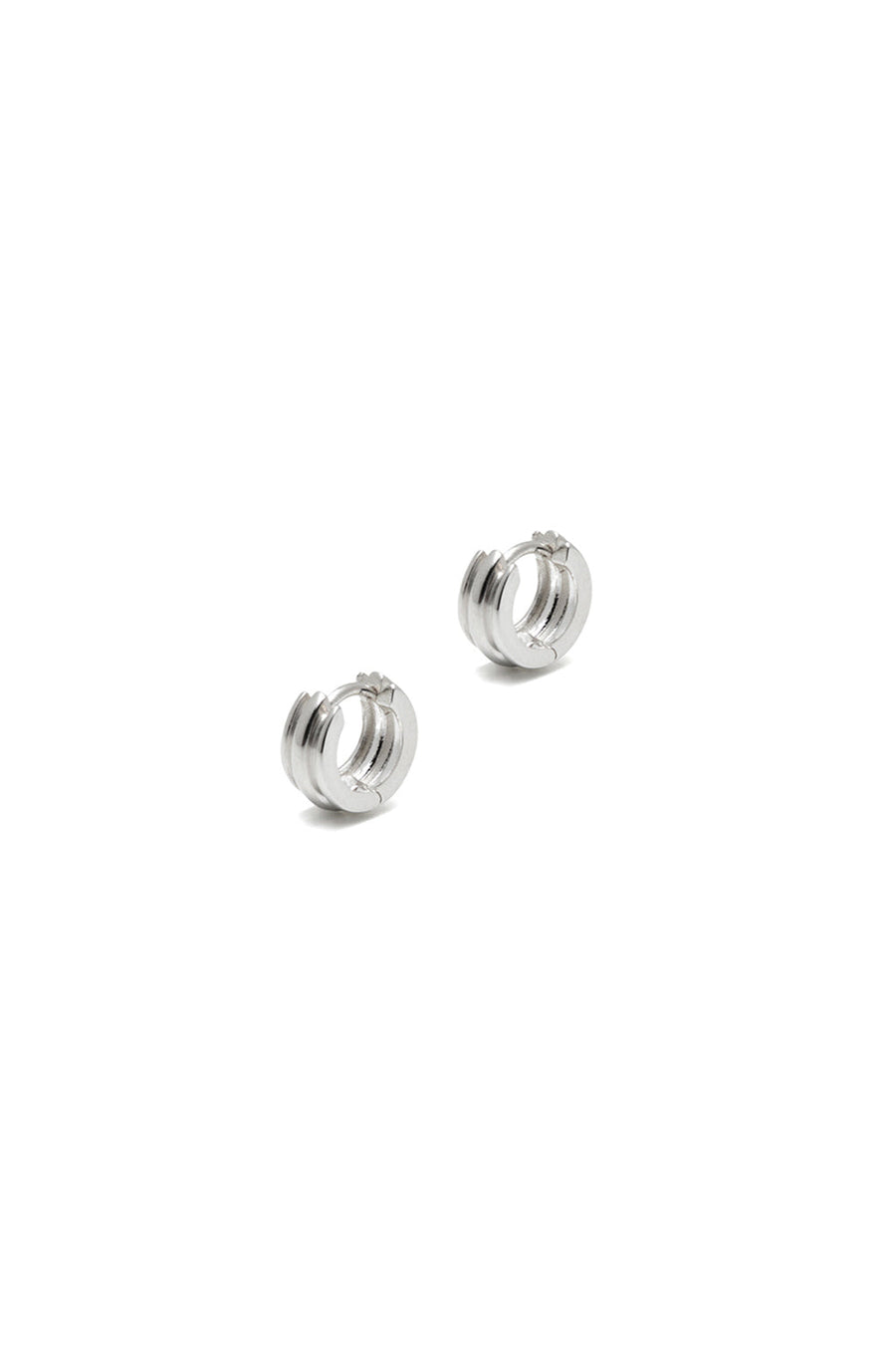 PETITE ROUNDED POTTERY VESSEL ONE-TOUCH EARRINGS