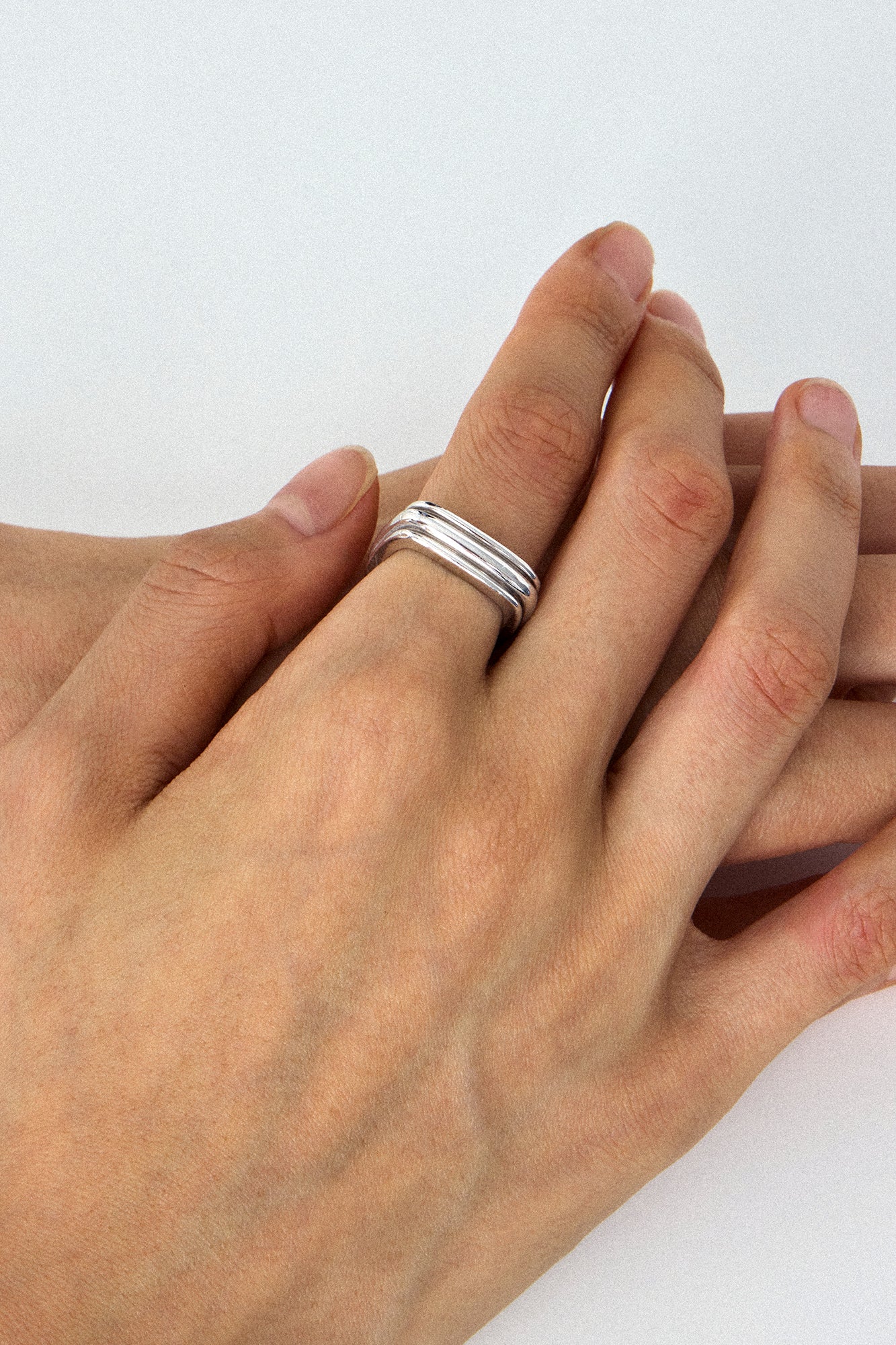 SQUARED POTTERY VESSEL RING