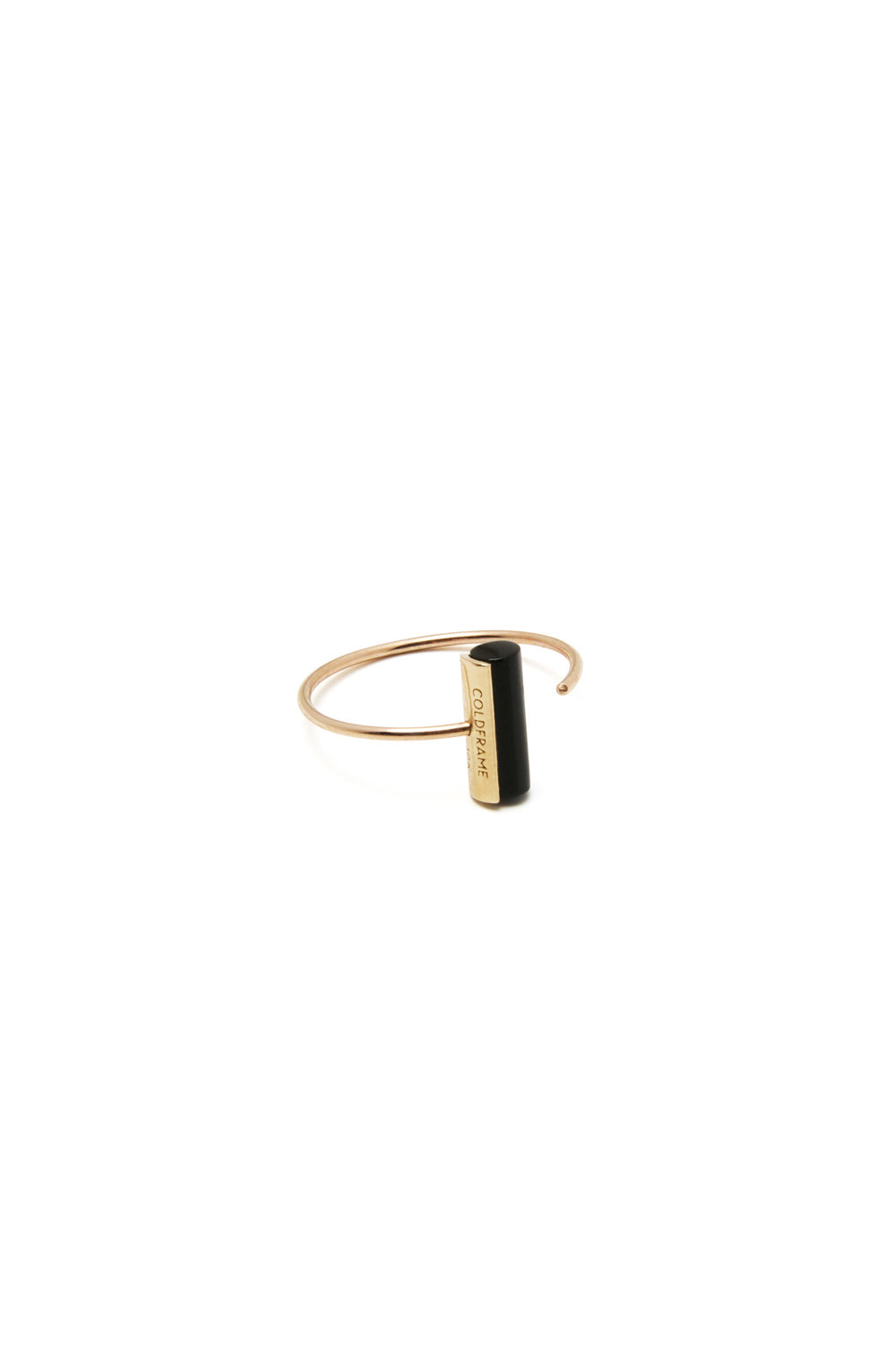 GOLD HOOP WITH ONYX S 2015