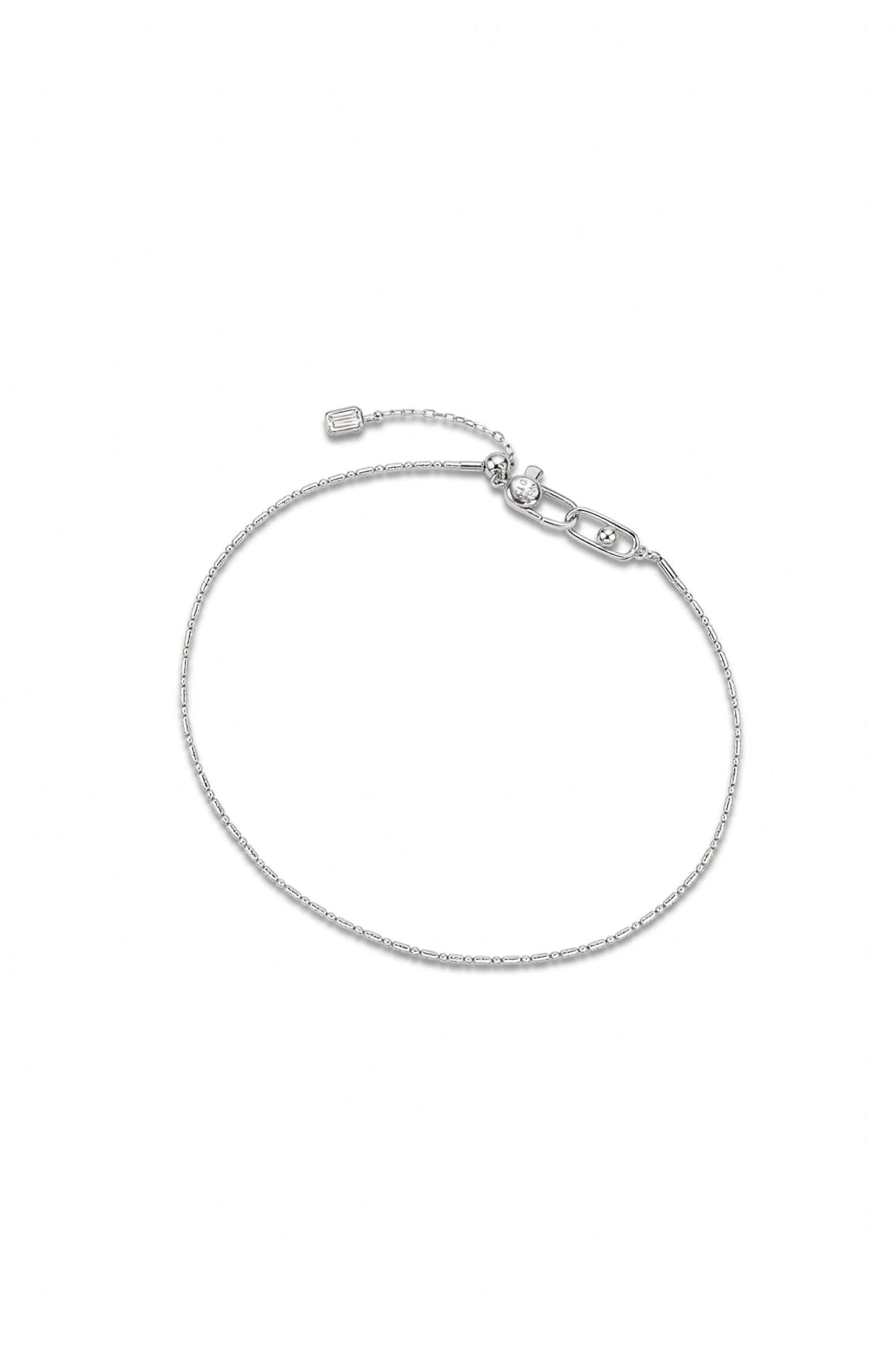 TITANIUM CORE OVAL LINK BRACELET IN WHITE GOLD