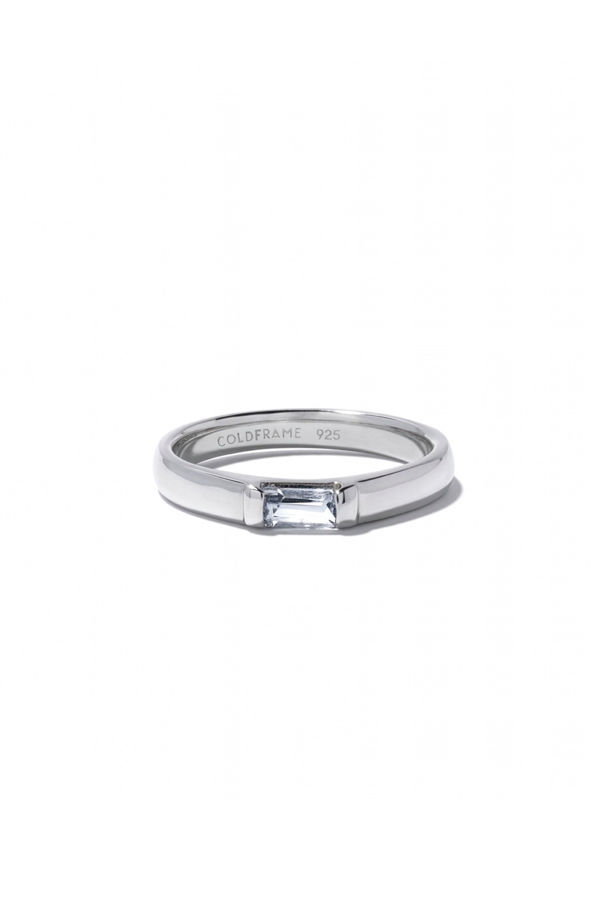 WHITE SAPPHIRE RING FOR LITTLE FINGER