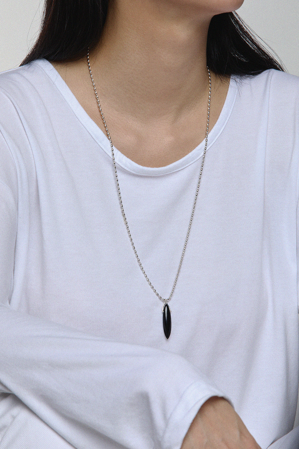 BOHO OVAL ONYX NECKLACE