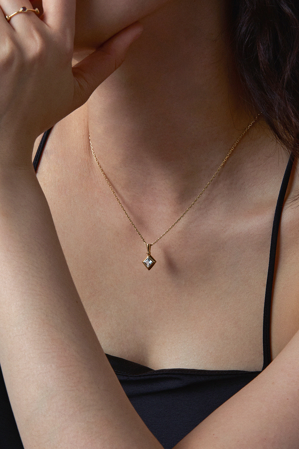 ルネサンス ロゼンジ アクアマリン ペンダント