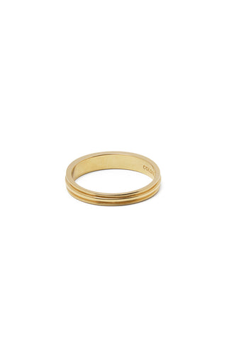 10K GOLD FLAT POTTERY VESSEL RING