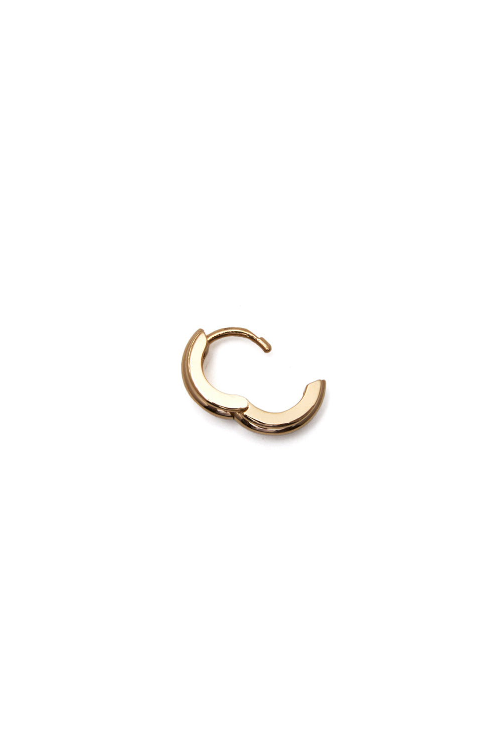 10K GOLD PETITE ROUNDED POTTERY VESSEL ONE-TOUCH EARRINGS