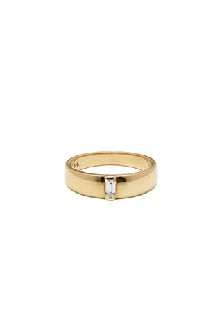 10K GOLD VERTICAL WHITE SAPPHIRE RING