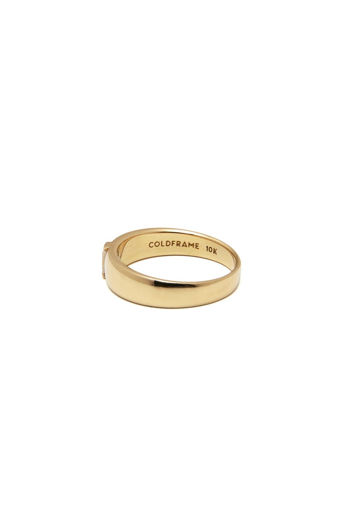 10K GOLD VERTICAL WHITE SAPPHIRE RING