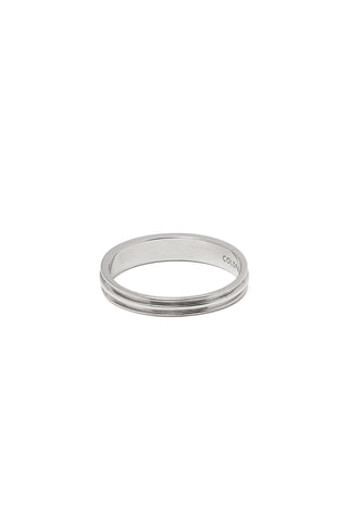10K WHITE GOLD FLAT POTTERY VESSEL RING