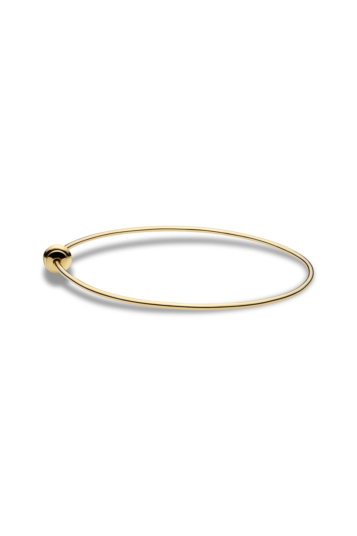10K GOLD ESSENTIAL RIBBED SILHOUETTE BANGLE