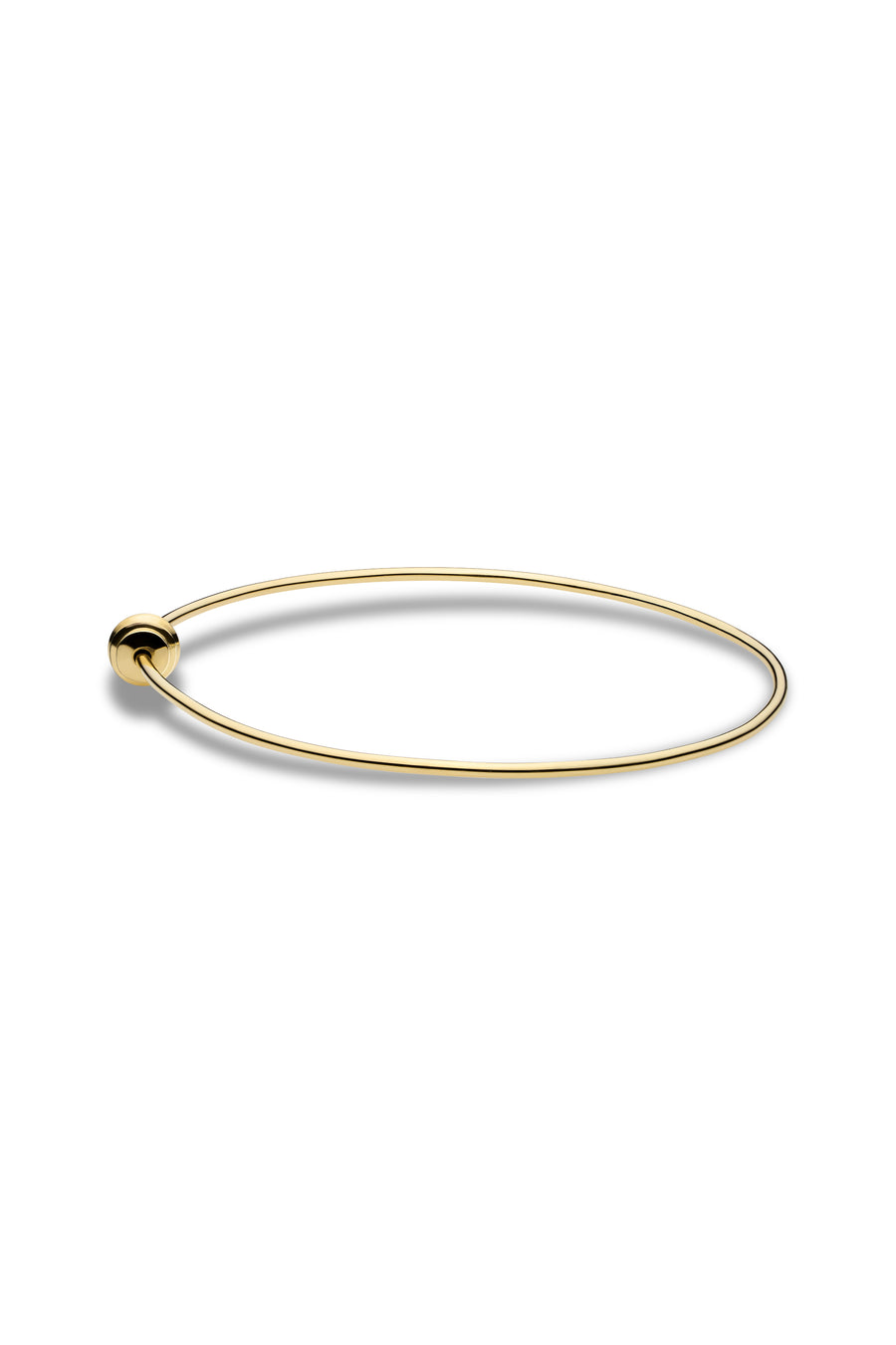 10K GOLD ESSENTIAL RIBBED SILHOUETTE BANGLE