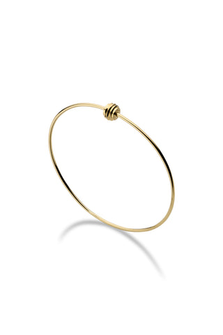 10K GOLD ESSENTIAL RIBBED SILHOUETTE BANGLE