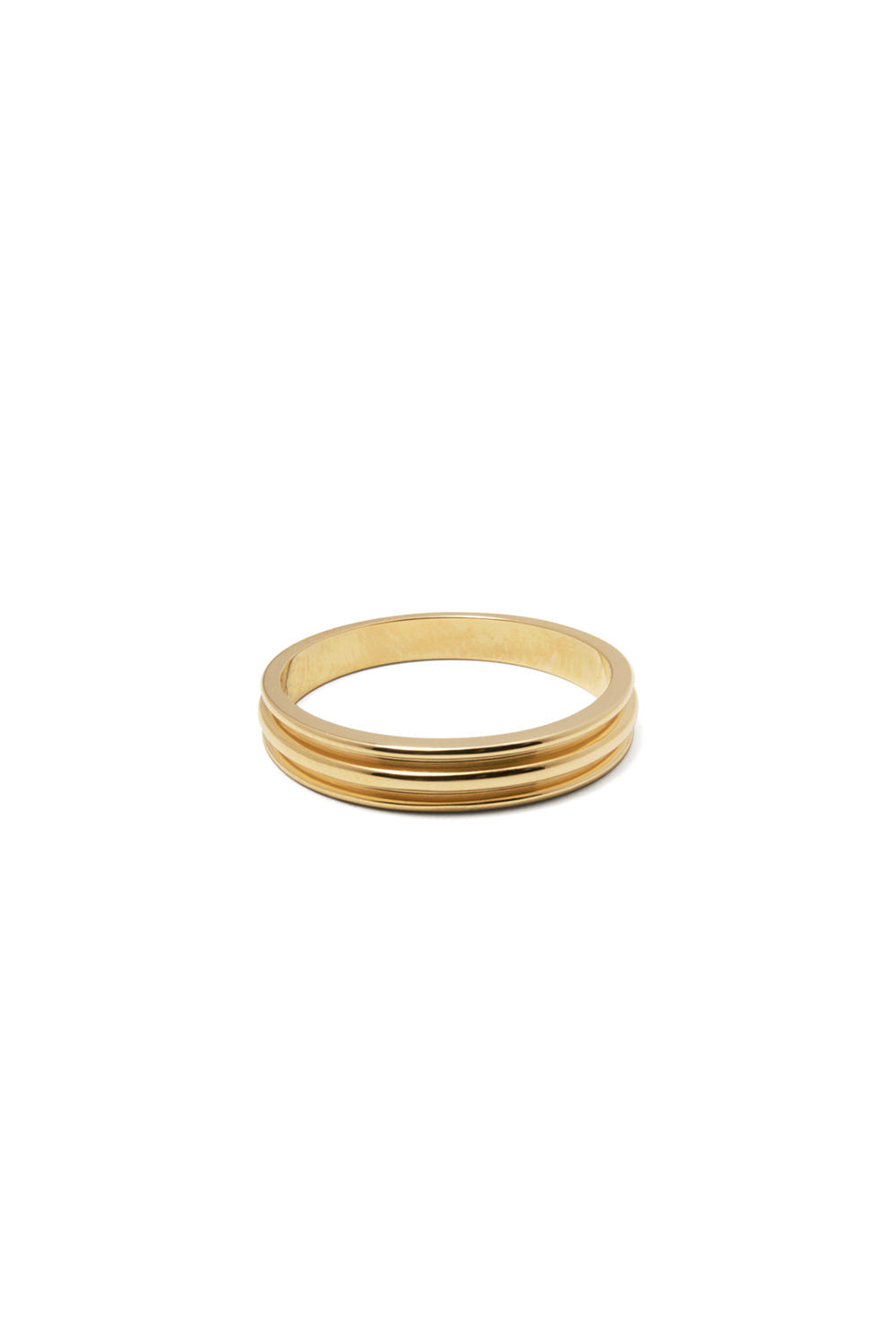 18K GOLD FLAT POTTERY VESSEL RING