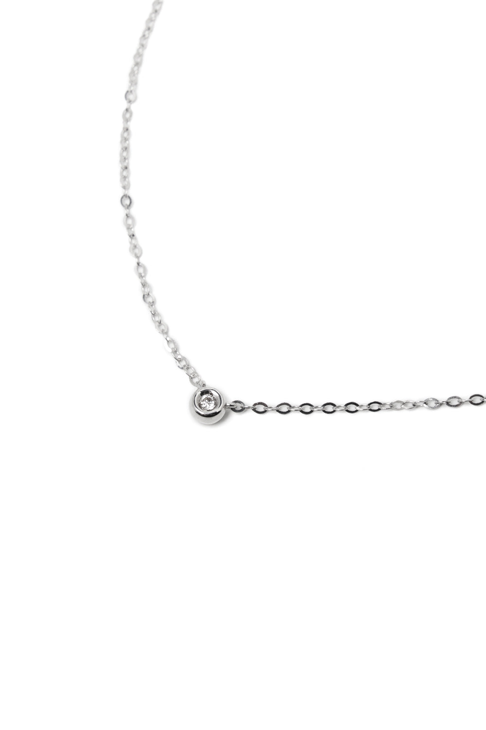 18K WHITE GOLD DIA PERFECTION NECKLACE  SMALL
