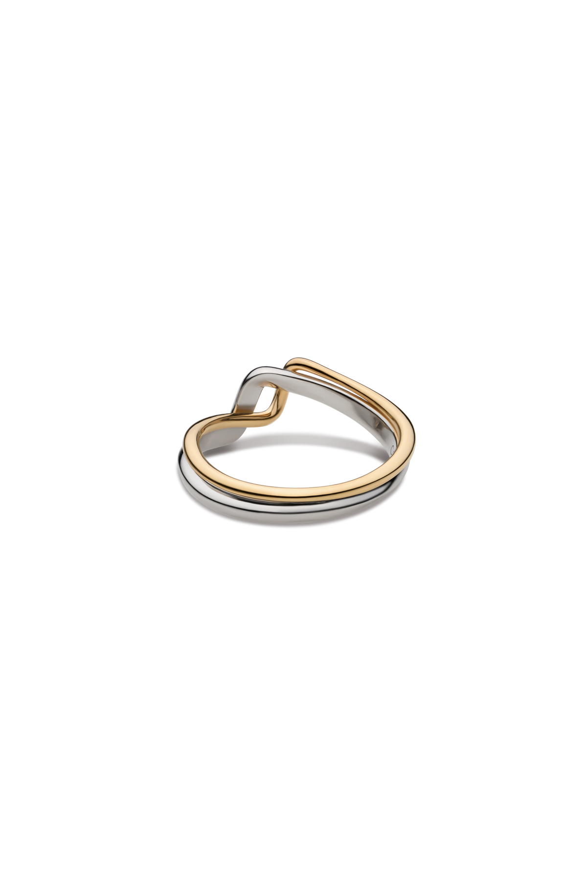 10K TRESSE BICOLOR RING