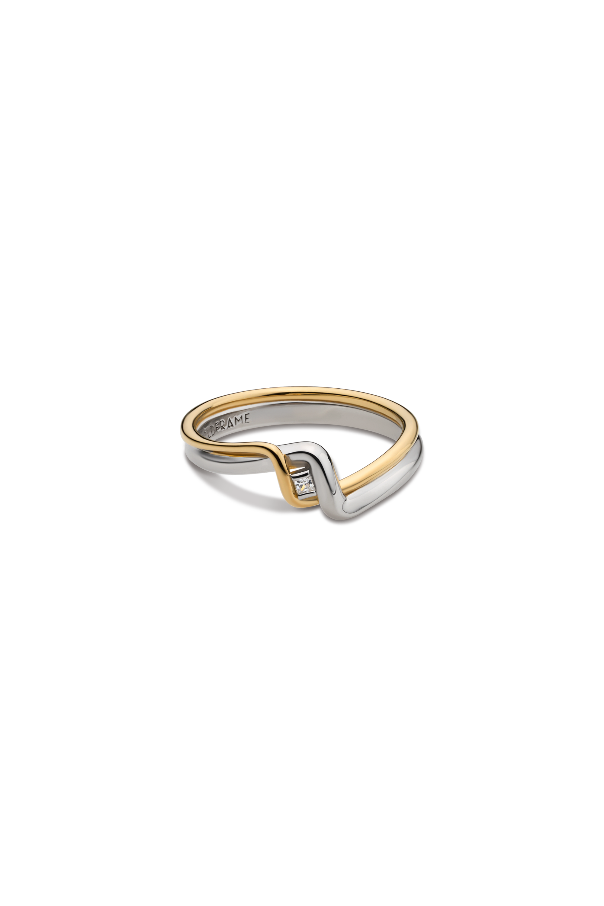 18K TRESSE BICOLOR DIA RING