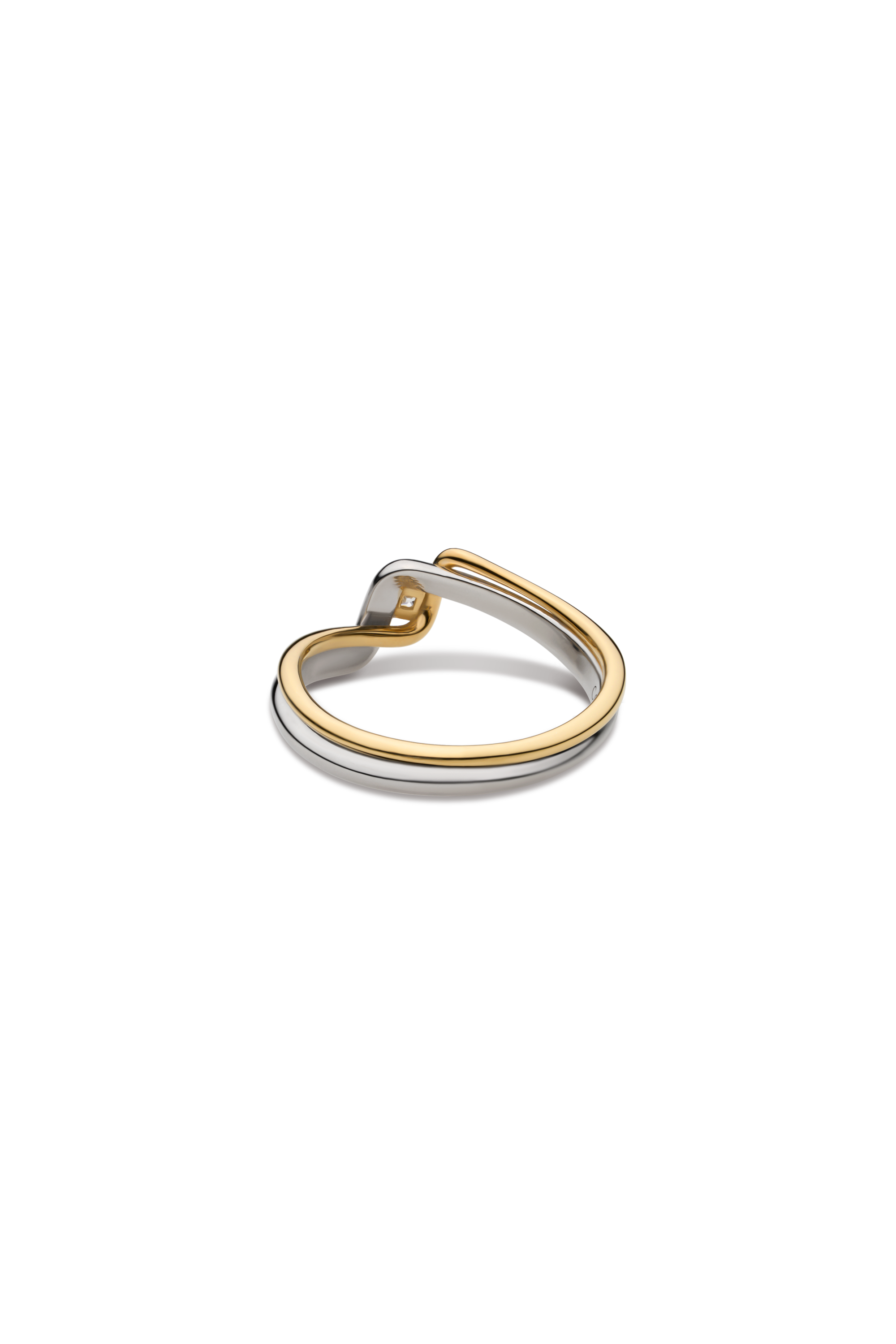 18K TRESSE BICOLOR DIA RING