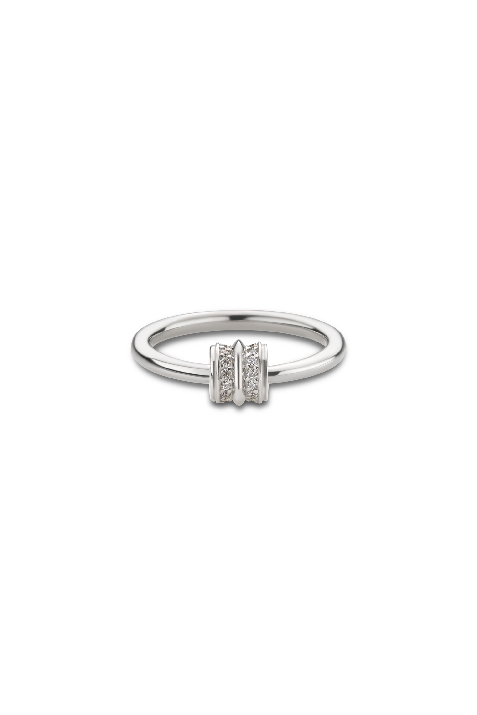 ESSENTIAL RIBBED PAVE RING