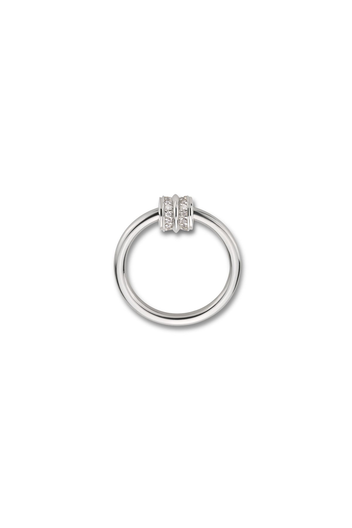ESSENTIAL RIBBED PAVE RING