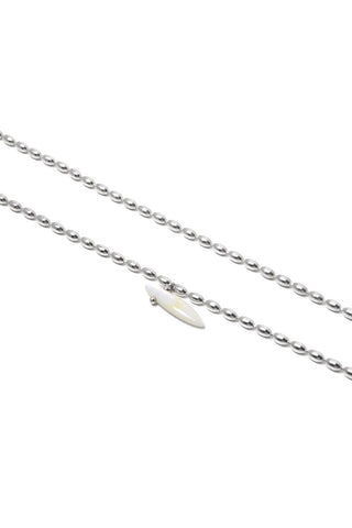 BOHO OVAL QUARTZ SHELL NECKLACE