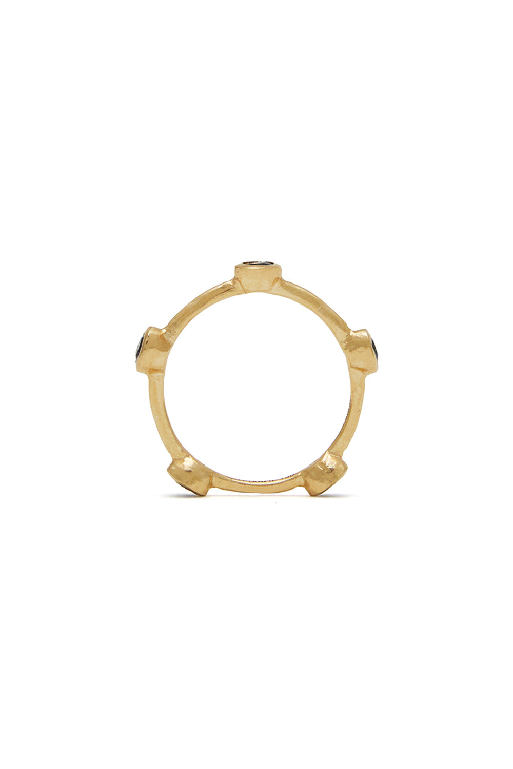 RENAISSANCE CROWN FIVE BLUE SAPPHIRE RING